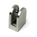 63 x 45mm D Shaped Glass Clamp (10mm & 12mm Glass) - Satin SS (Grade 304)