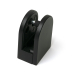 63 x 45mm D Shaped Glass Clamp (10mm Glass) - Black