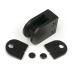 63 x 45mm D Shaped Glass Clamp (10mm Glass) - Black