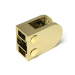 63 x 45mm D Shaped Glass Clamp (10mm Glass) - Brass Plated