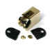 63 x 45mm D Shaped Glass Clamp (10mm Glass) - Brass Plated