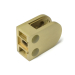 63 x 45mm D Shaped Glass Clamp (10mm Glass) - Satin Brass