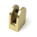 63 x 45mm D Shaped Glass Clamp (10mm Glass) - Satin Brass