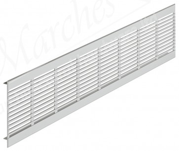 Ventilation Grill, 500-2000 x 100 mm, with slots - Silver F1