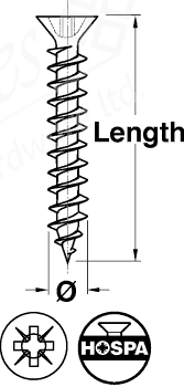 Hospa Screw Cs Nickel 2.5x16mm