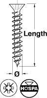 Hospa Scr Cs Galv 2.5x16mm