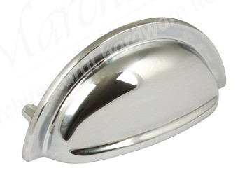 Henrietta Cup Handle 76mm centres - Polished Chrome