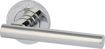 Varthen Lever Handle Sprung on Rose - Polished Chrome