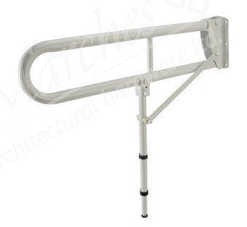 Hinged Support Rail with Leg 800mm - White