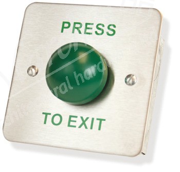Green Domed Exit Button St/st