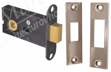 Mortice bathroom deadlatch, 57 mm backset