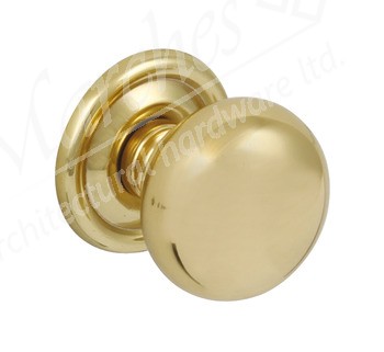 Knob - 33mm dia Pol Brass