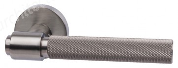 Axes-T Lever Handle on Rose - Brushed Black Nickel
