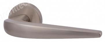 Rocket Lever Handle on Rose - Brushed Black Nickel