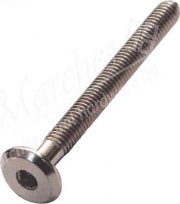 M6 connecting bolt, flat ended, bright zinc-plated