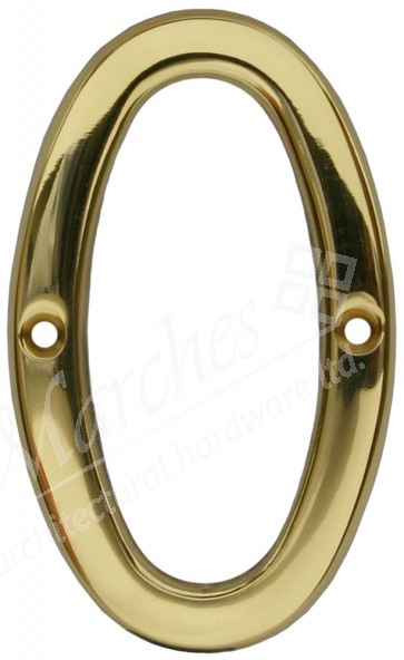 Carlisle Numeral 0 Polished Brass