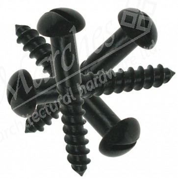 8 x 2" Round Head Black Jap Screws (Box 200)