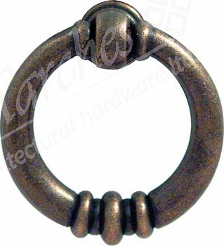 Drop Ring Hdl 38mm Antique Brass