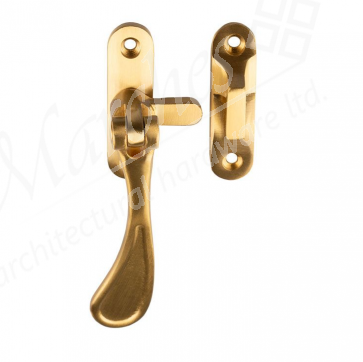 Victorian Reversible Casement Fastener Satin Brass