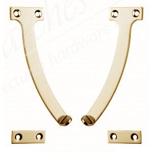 6" Quadrant Stay - Polished Brass