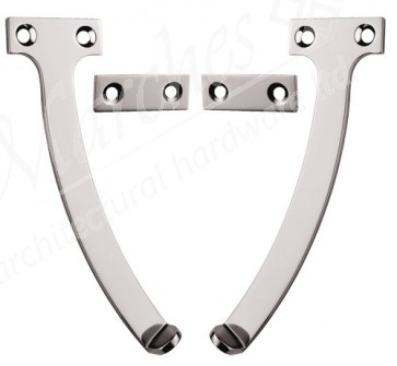 6" Quadrant Stay Satin Chrome