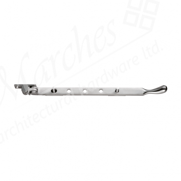 12" Bulb End Casement Window Stay - Satin Chrome