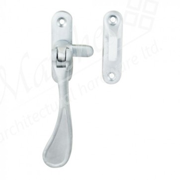 Victorian Reversible Casement Fastener - Satin Chrome