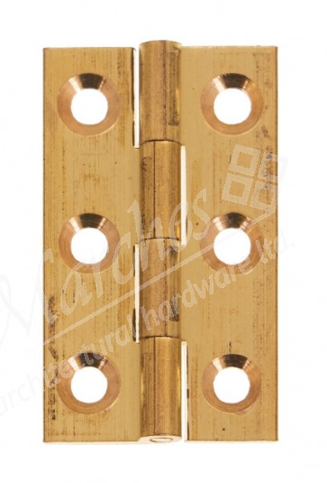 1.5" Solid Drawn Butt Hinges (pair) - Brass Self Coloured 