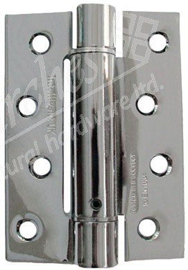 4" Single Action Spring Hinge (1.5prs) - Polished Chrome