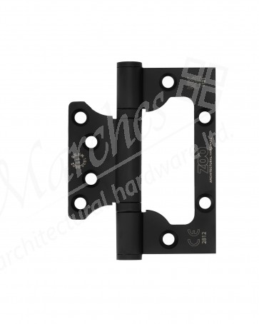 100 x 79 x 3mm Flush Hinge - Matt Black (Grade 201 SS) (Pair)