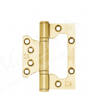 100 x 79 x 3mm Flush Hinge - PVD Brass (Grade 201 SS) (Pair)