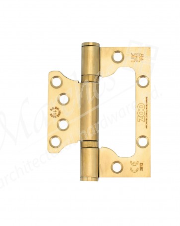 100 x 79 x 3mm Flush Hinge - Satin Brass (Grade 201 SS) (Pair)