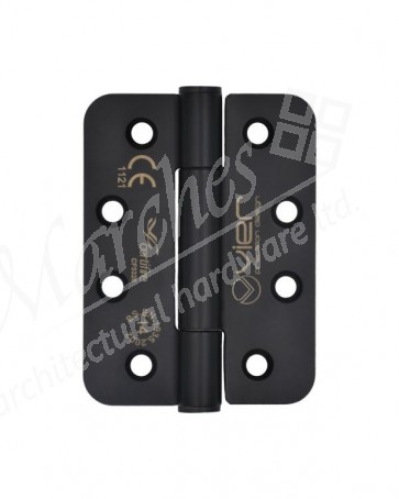 102 x 76 x 3mm Radius Concealed Bearing Hinge (Grade 201) -  PVD Black (PR)
