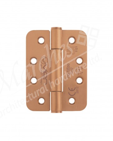102 x 76 x 3mm Radius Concealed Bearing Hinge (Grade 201) -  PVD Bronze (PR)