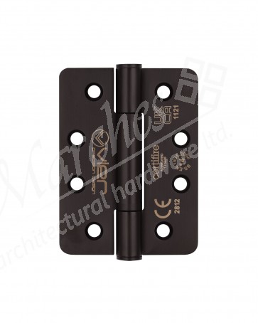102 x 76 x 3mm Radius Concealed Bearing Hinge (Grade 201) - Black (PR)
