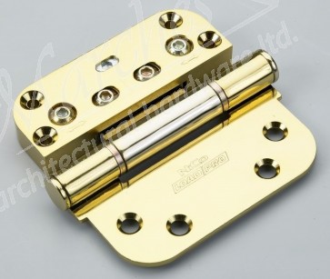 3D Adjustable Door Hinge (Each) - Polished Brass