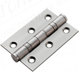 3" Ball Bearing Butt Hinges (pair) - Stainless Steel