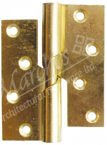 4" Steel Rising Butt Hinge LH (pair) - Electro Brass