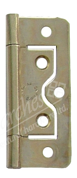 2.5” Flush Steel Hinge Brass Plated (pair)