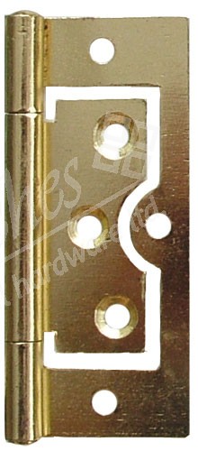3” Flush Steel Hinge Brass Plated (pair)