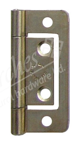 2” Flush Steel Hinge Brass Plated (pair)