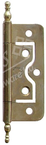 2.5” Finial Flush Steel Hinge Brass Plated (pair)