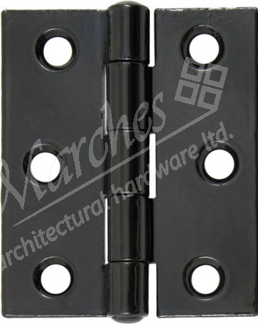 3" Heavy Duty Steel Butt Hinges (Pair) - Black