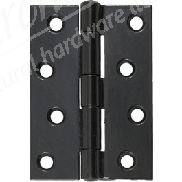 4" Steel Butt Hinges (pair) - Black Powder Coated