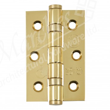 Eclipse 3" Fire Rated Ball Bearing Butt Hinge (Pair) - Brass Plated