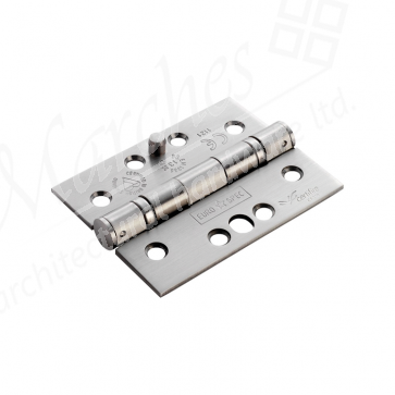 4" Ball Bearing Security Hinge (Pair) - Satin Stainless Steel