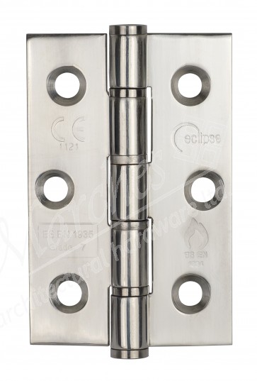 3" Washered Butt Hinge (Pair) - Polished Stainless Steel