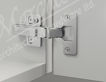 Metalla 310 Sprung Kitchen Hinge Inset 110º (pair) - Nickel Plated