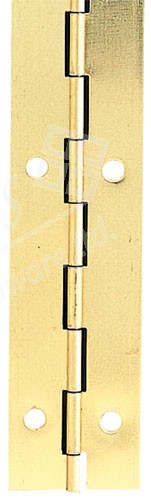 Steel Piano Hinge 40mm x 3.5m - Electro Brass