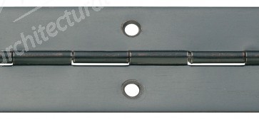 Steel Piano Hinge 32mm x 3.5m - Burnished